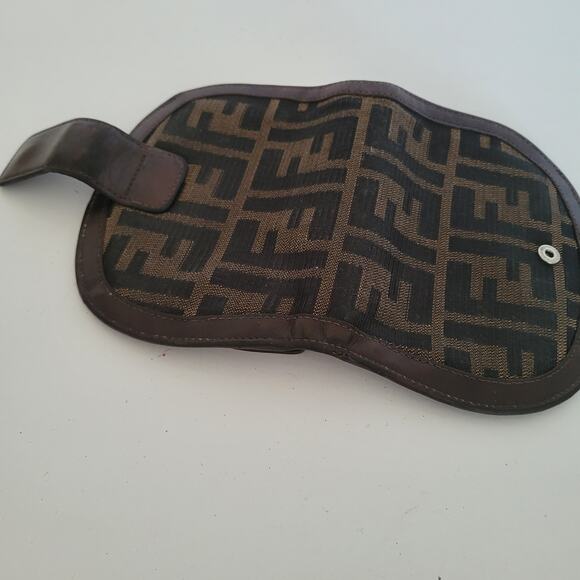 Fendi Zucca Wallet Canvas Leather Wallet Brown Purse Bifold Medium Horseshoe - Picture 9 of 11